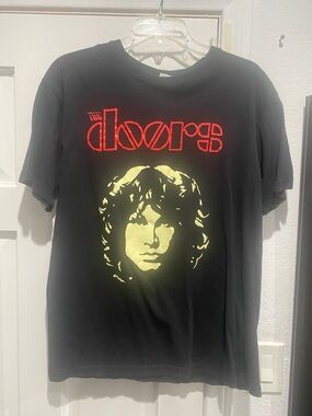 The Doors Tee - Black with Red & Yellow Print